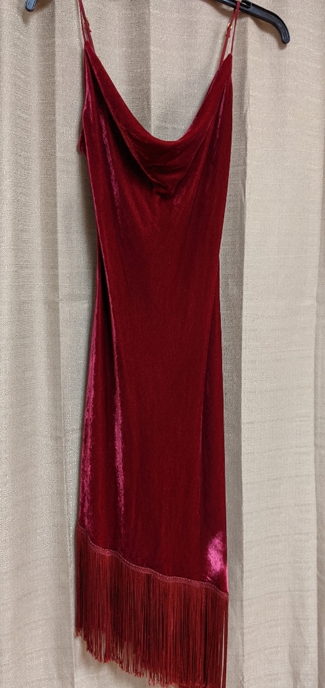 Vintage Betsey Johnson red velvet dress